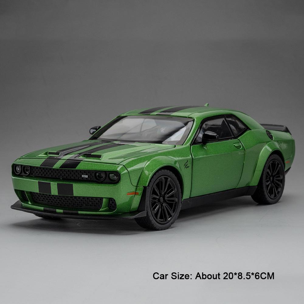1:22 Challenger Srt Hellcat Honda NA1 Car Model Toy Sound Light Pull Back Shock Absorption Supercar Models Office Table Ornament