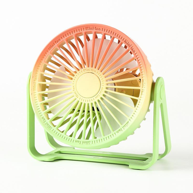 New Mini Usb Fan Color Changing Portable Desktop Fan With Built-in Battery Ideal For Students Dormitories Characters)