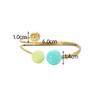 Joyful Candy Style Enamel Ring Adjustable Round Ball Shape Stainless Steel Non-Tarnish Jewelry for Women Casual Daily Wear