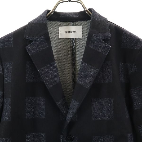 Nepoužitá džínová bunda Johnbull s kostkovaným vzorem S Střižená džínová bunda Pánská Použitá