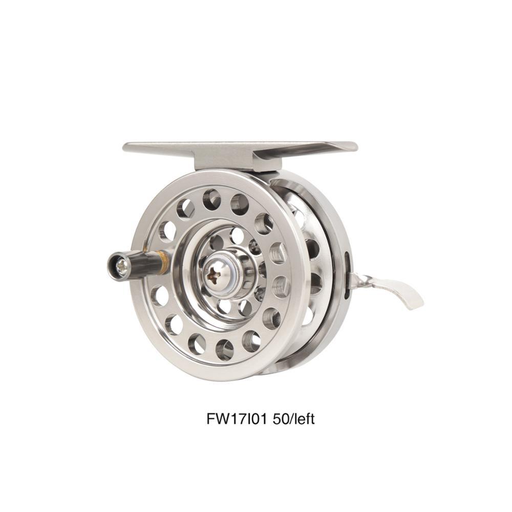 Full Aluminum Ice Fishing Reel Left/Right Handed V-shape Ice Fishing Wheel 50mm 60mm Fly Winter Fishing Reels Gear Ratio 1:1