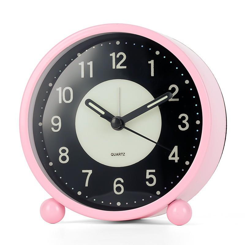 4.5-inch Luminous Silent Metal LED Alarm Clock - Student Bedside Table Clock