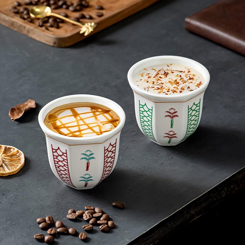 1PC Easy to Clean Various Places Ceramic Texture Coffee Cup Enjoy Life Comfortable Touch Homes Retro Pattern Design Ceremony