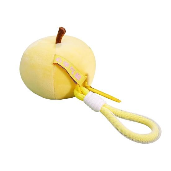 Plush Squeeze Fruit Keychain Soft Mini Stuffed Toy for Stress Relief Adorable жёлтый