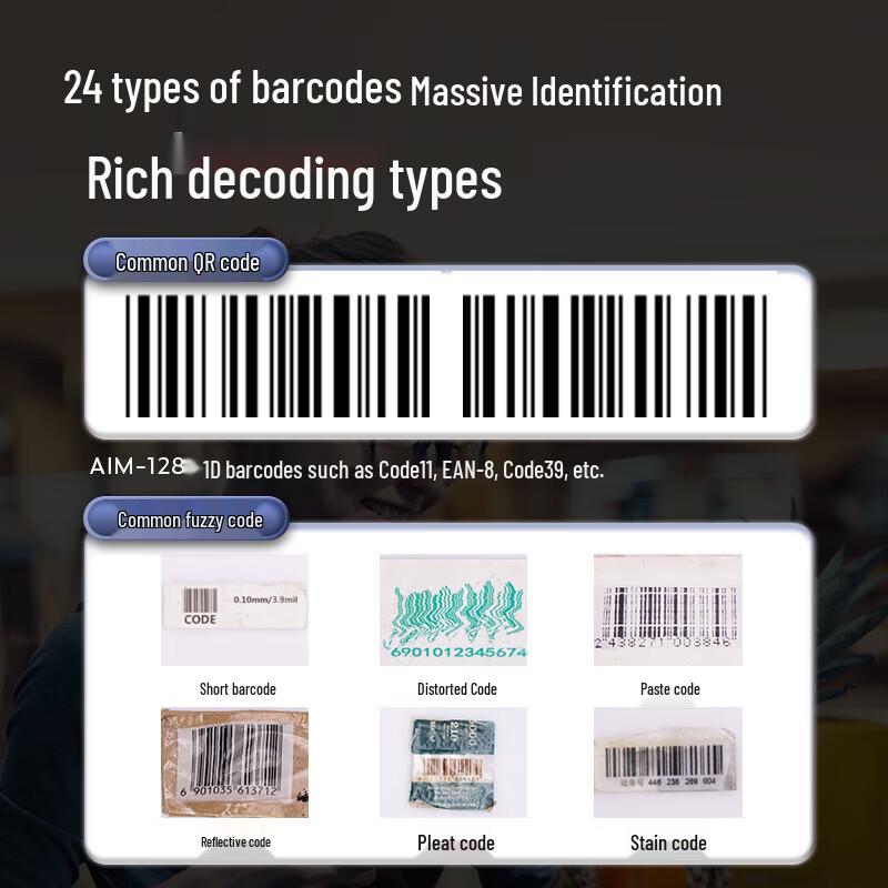 Deli Wireless 1D Barcode Scanner