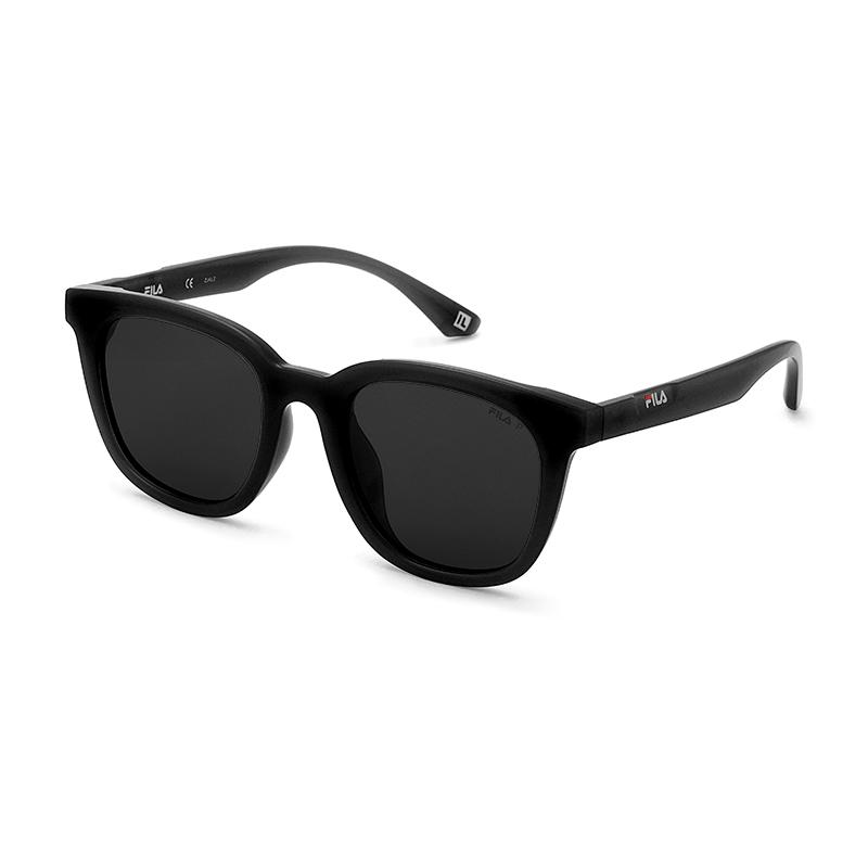 FILA Fifty F Tr Memory Plastic Square Sunglasses Unisex sunglasses SFID50F Box,0Z42 Piano Black