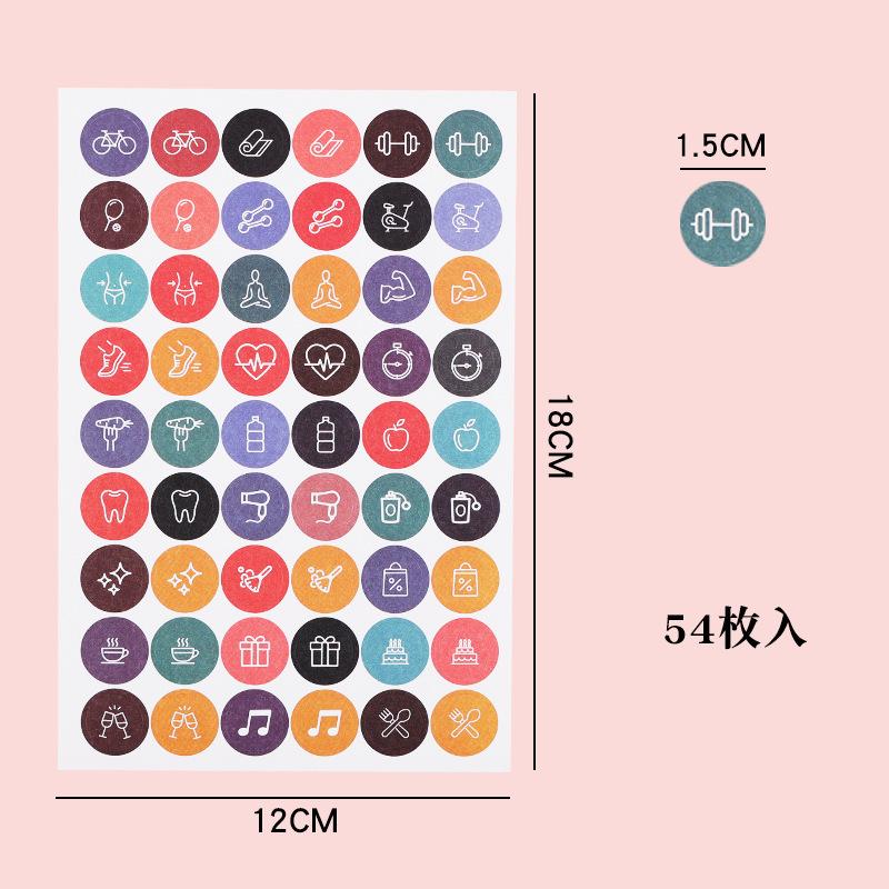 Loose-Leaf Notebook Handwritten Labels Indicate White And Blue Color Stickers Letter Stickers Sticky Notes Index Stickers