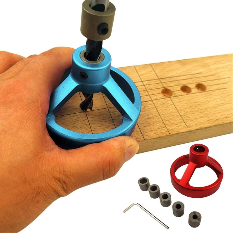 Woodworking Doweling Hole Jig Hole Puncher Locator Self-centering 5-10mm Woodworking Tool Drill Guide Wood Locator Jig