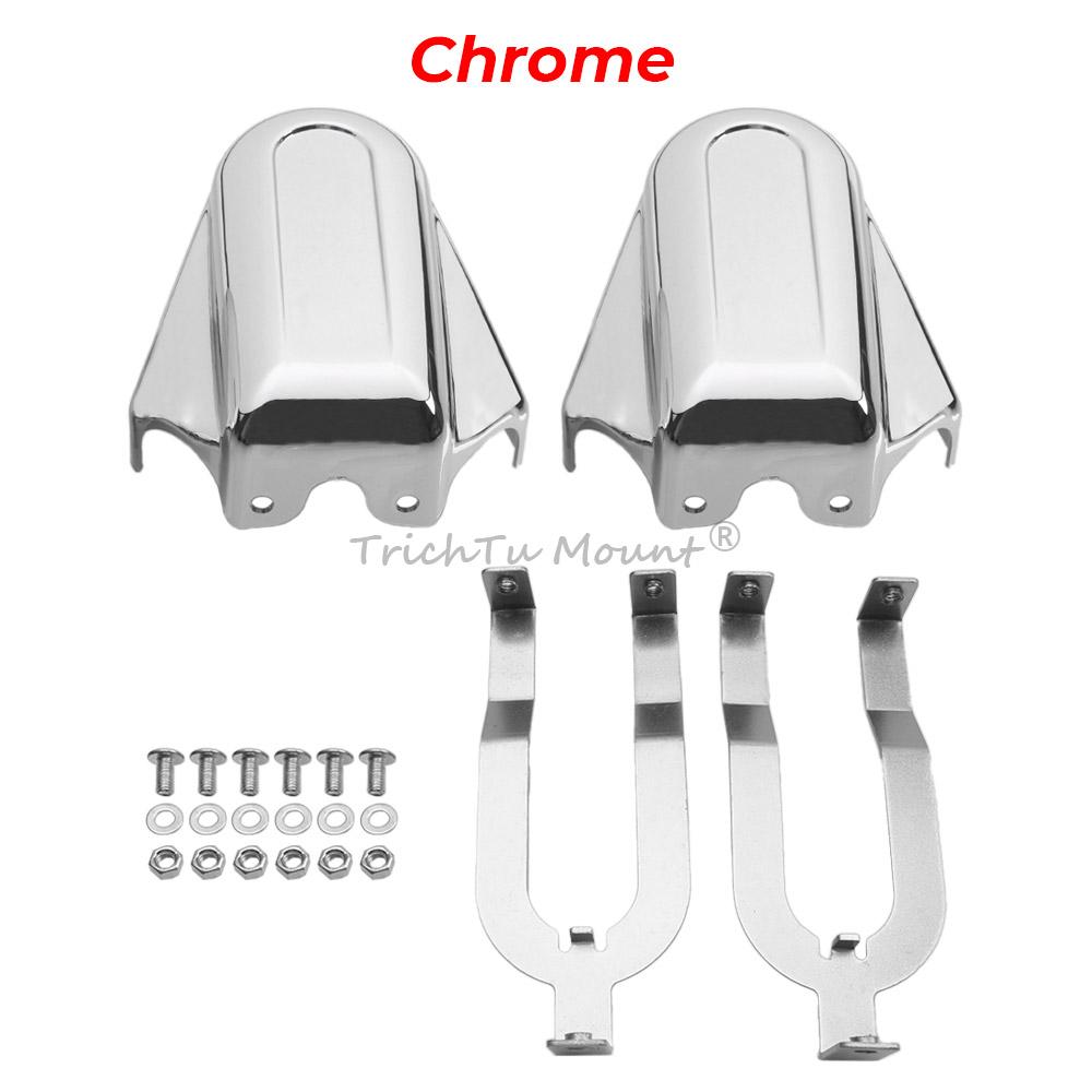 Motorcycle Black Chrome 1 Pair Rear axel Covers and Necessary Mounting Hardwares Accessory For Harley Softail models 2008-later