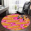 Hot Dog Pattern,Pink Background Chair mat Round Rug Office carpet, Non slip, Suitable for Living Rooms, Bedrooms Decor.1205608a