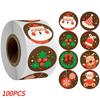 Merry Christmas Stickers Self-adhesive Christmas Tree Santa Claus Seal Labels Holiday Stickers For Gift Sealing Christmas Decor