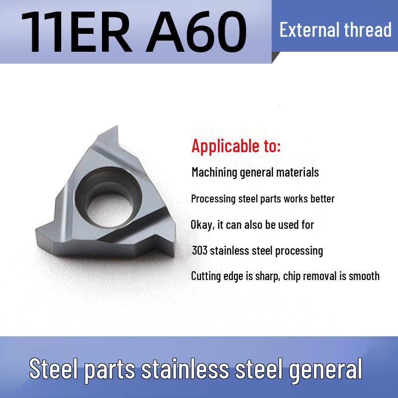 AG60 Universal Threaded Blade 16ER/IR, 55° Tooth for Internal Stainless Steel Threads