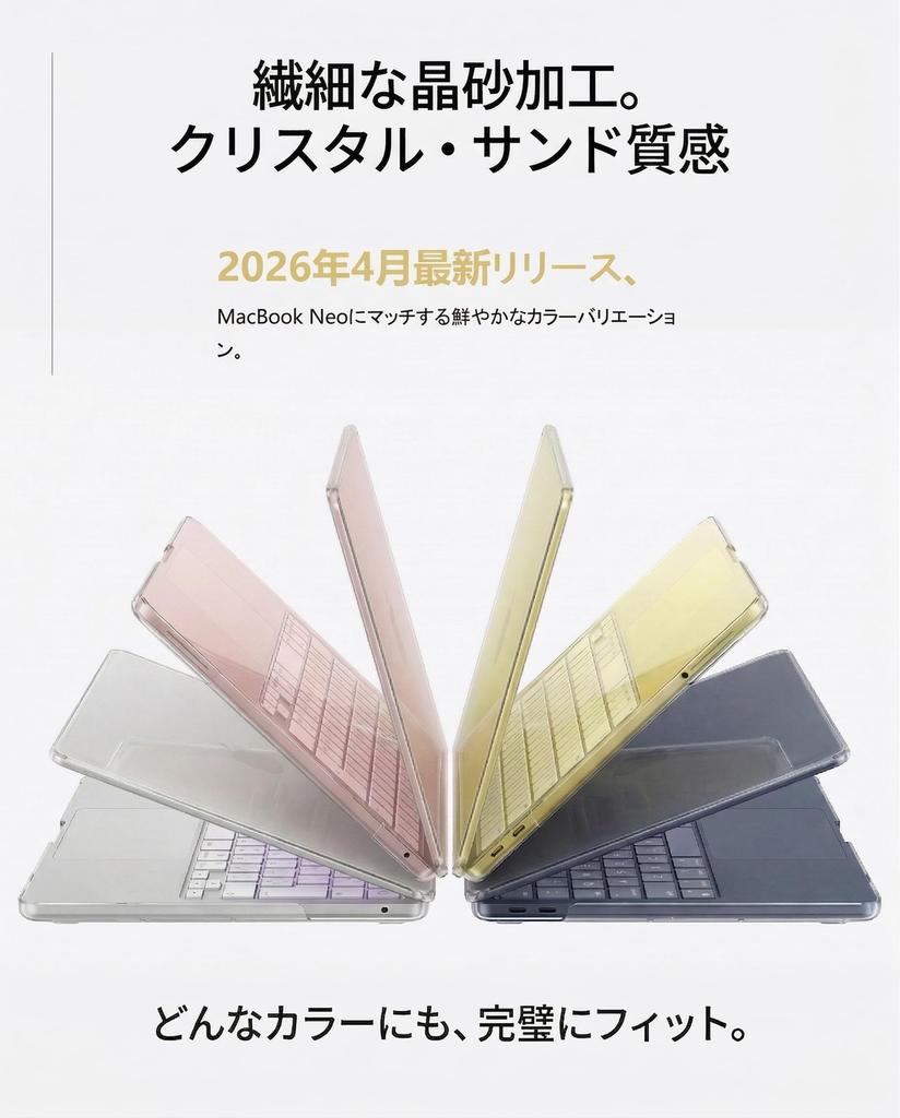 Dedicated case for MacBook Neo Matte clear hard fingerprint and scratch precise highly designed for Compatible with 2026 A18 Pro 13-inch A3404.