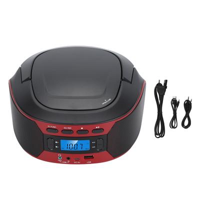 Lecteur CD portable sans fil Bluetooth, prise en charge de la radio FM, affichage numérique, multiports, multifonction
