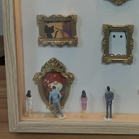 DIY Mini muzeum Siluetní krabička se světlem Vlastní rámeček na fotografie Vzpomínkový displej Personalizovaná DIY Shadow Box sada rámečků s mini rámečky na výročí Domov