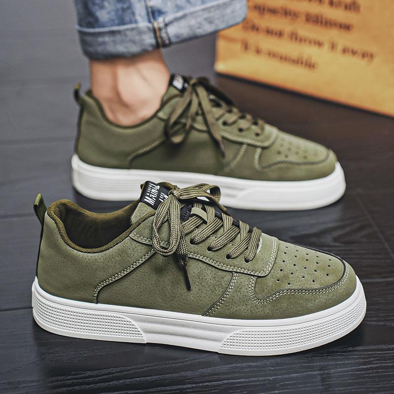 Men's Skateboarding Shoe Lace Up Flat Sneakers Casual Footwear Breathable Comfort Walking Shoes for Male