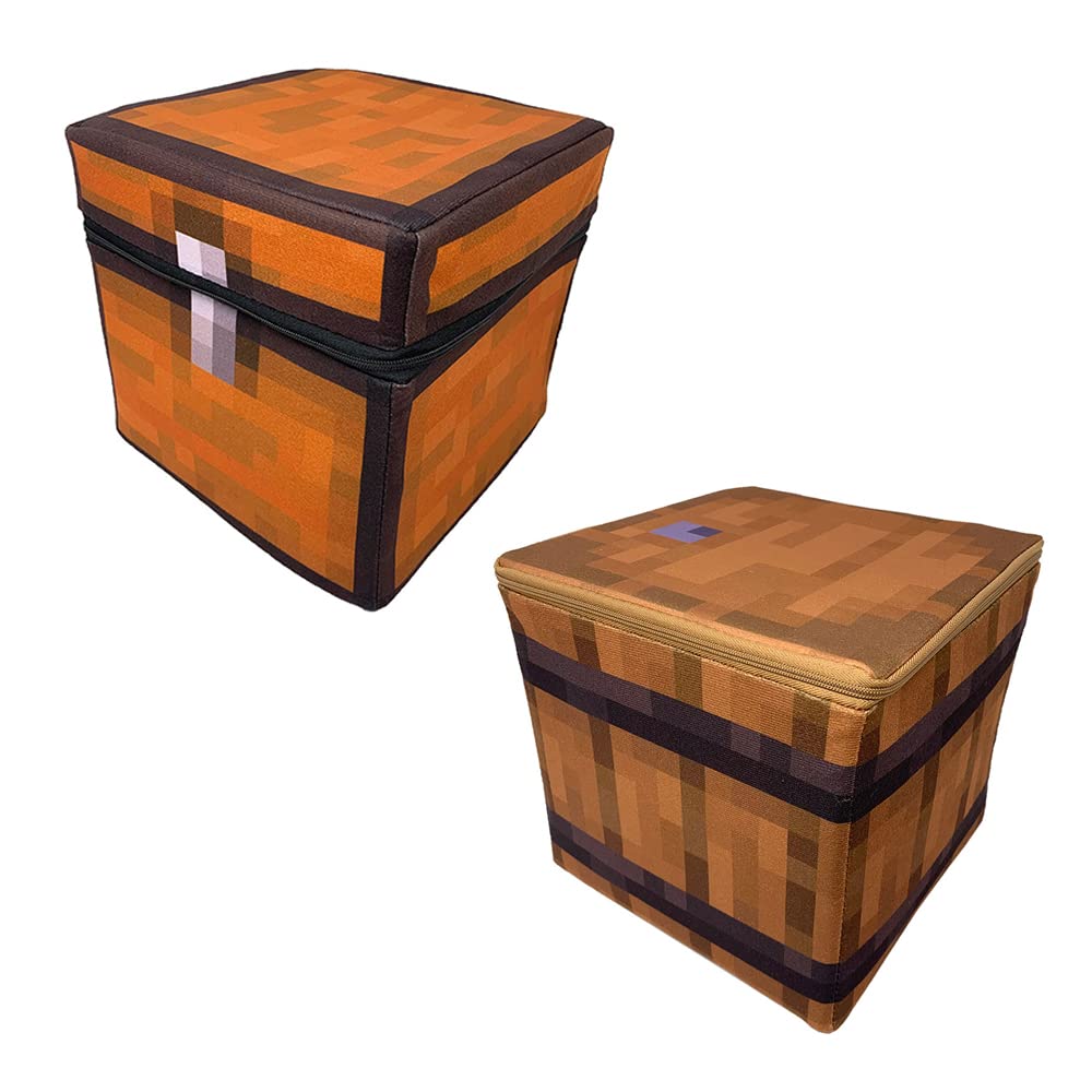 

Minecraft Storage Box Trap Chest Barrel Set of 2 Types 20cm Zipper Official Goods You Can Actually Store Things Inside Approx.