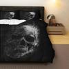 Duvet Cover Set Halloween Smoke Dark Horror Theme Halloween Bedding Set Perfect for Bedroom Living Room Photography Decoration.