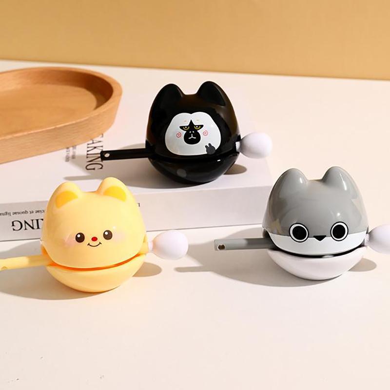 Creative Animal Shape Small Wooden Fish Keychain Funny Cartoon Wooden Fish Percussion Keychain Backpack Decoration Gifts