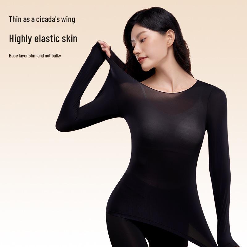 Hyaluronic Acid Base Women's Anti-Static Seamless Thermal Underwear Set