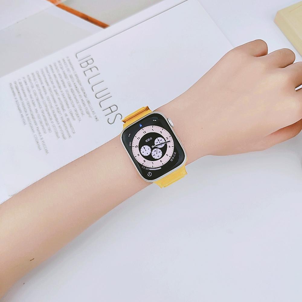 Magnetic Strap For Apple Watch Bands 45mm 38mm 49mm 40mm 42mm 41mm Silicone Sport Bracelet iWatch Series ultra 9 6 5 7 8 se 44mm