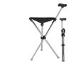 Portable Foldable Non-slip Stainless Steel Walking Stick with Seat