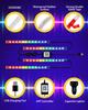 Car LED Strip Ambient RGB Full for Interior Ambient Ambient Remote App Timer Music USB Cigarette Lighter Dual Power 12V 48SMD Light, Footlight, Light,