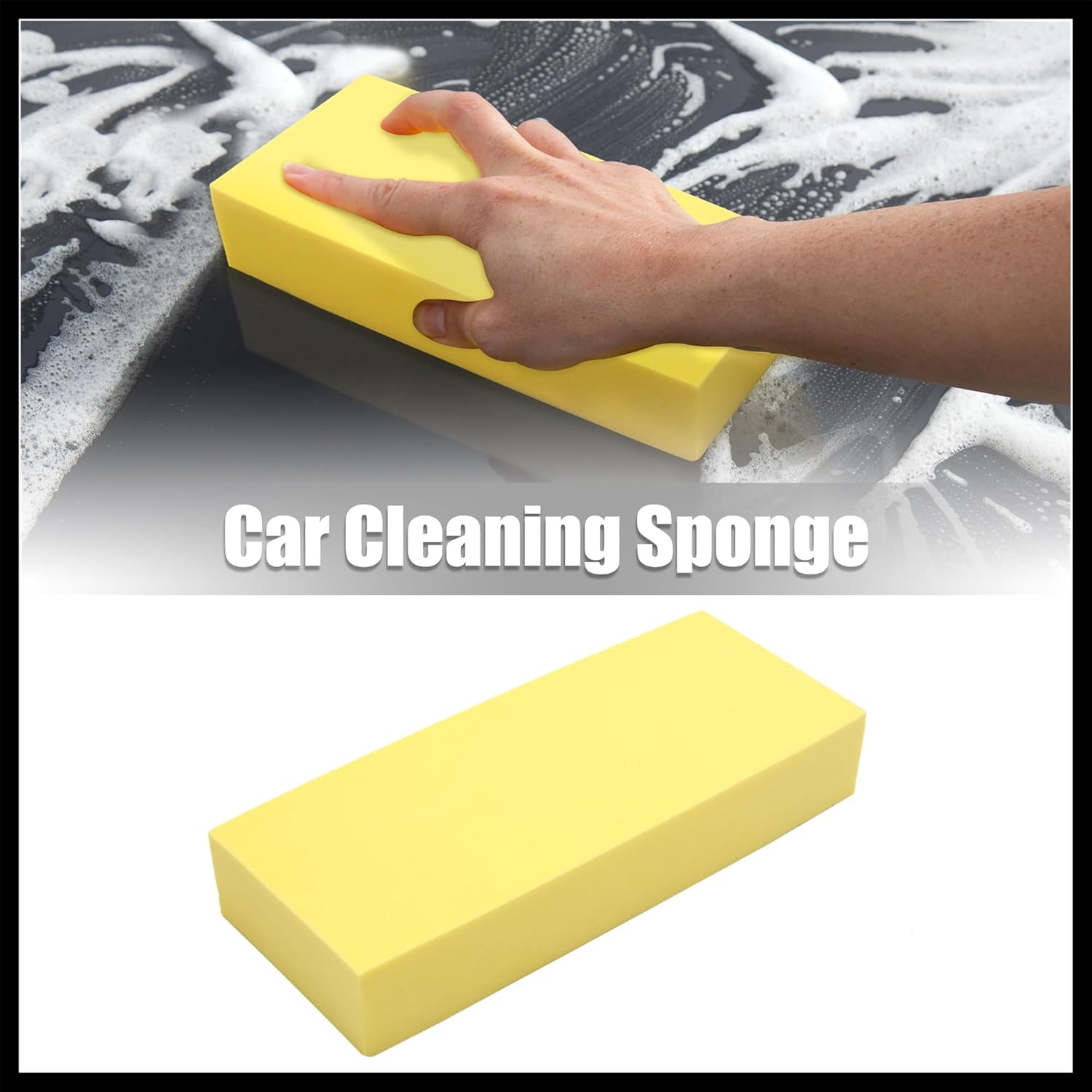 

7 x 2.76 x 1.2 Car Wash Sponge Soft Sponge PVA Water Absorbing Foam Sponge for Car Washing Cleaning Yellow Durable Material