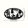 Metal Wall Art Deer Tree Mountain Scene   Nature Themed Metal Sculpture Hanging Decor   Custom Made Rustic Tin Sign Gift for Nature Lovers