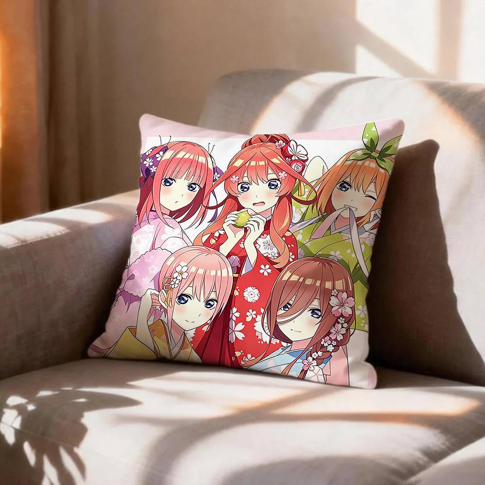 COOL TThe Quintessential Quintuplets Pillow Case Pattern Printed Pillowcase For Living Room Sofa Cushion Cover