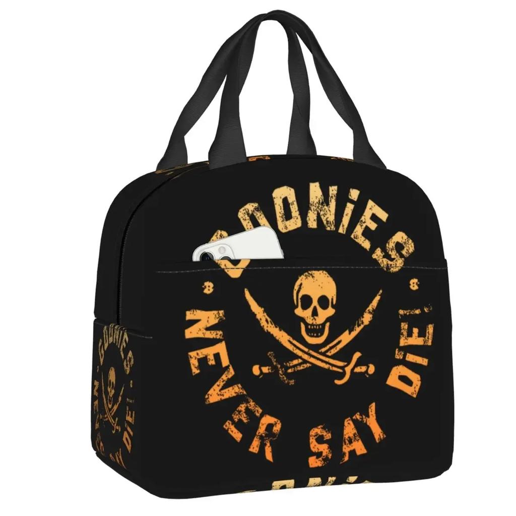 The Goonies Lunch Bag Women Cooler Thermal Insulated Jolly Roger Pirates Skull Lunch Box for Kids School Children Food Bags