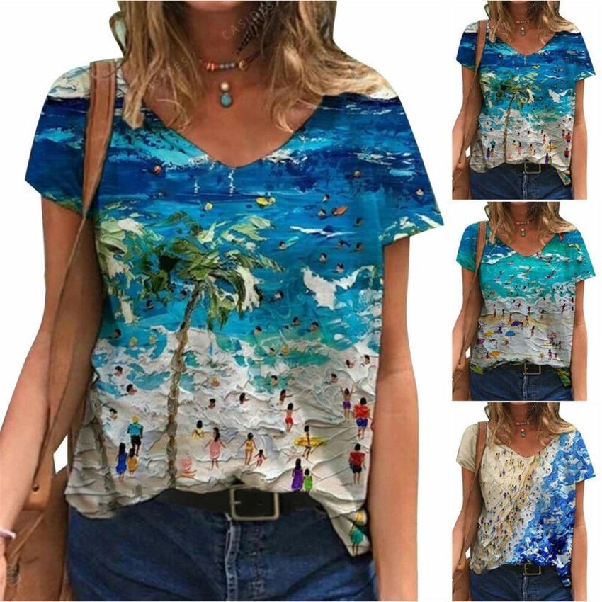 Moomaya Kimono-Ärmel Achselzucken – V-Ausschnitt, Bedruckt, Aus Poly-Georgette, Größe S-XL