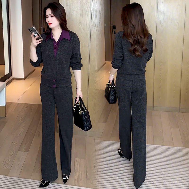 Women's Slimming Korean Style Two-Piece Set – Casual Spring/Autumn Fashion
