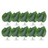 10pcs Simulation Green Leaves for Aquarium Fish Tank Reptile Feeder Box Decoration