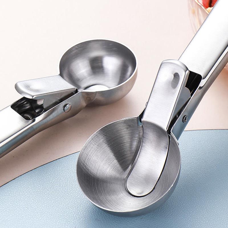 Stainless Steel Dual-purpose Ice Cream Scoop  Multifunctional Fruit Scoop Ice Cream BallScooper Kitchen Supplies Ice Cube