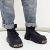 HEYANG Men's Fashion Height-Boosting Punk Boots - Thick-Soled Casual Design