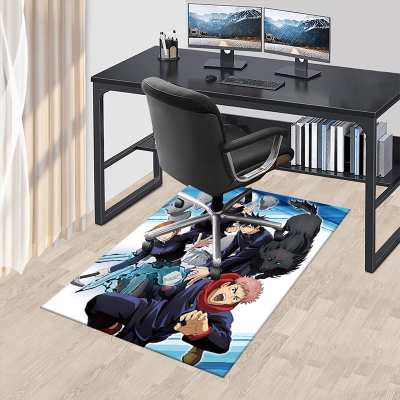 

1pc Anime Cartoon Design Jujutsu Kaisen Characters Office Chair Mat Non-Slip Carpet Suitable for Home Decor Living Room Bedroom Game Room Festival Gif 60cm by 90cm