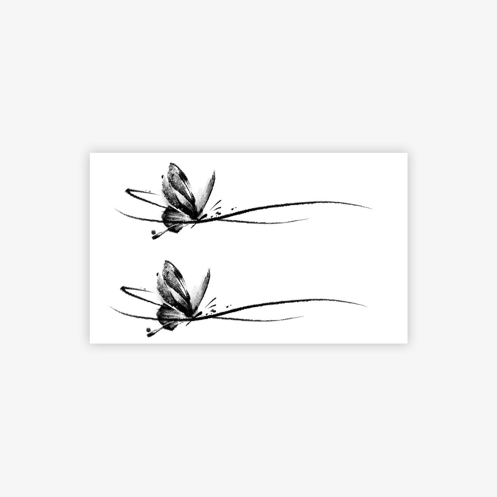 High-Value Simple Personality Spice Girl Diablo Butterfly Collarbone Arm Tattoo Sticker 15*9
