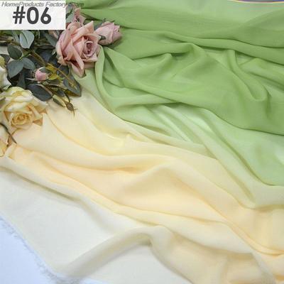 Tissu en mousseline de soie dégradé de couleur 1/3/5 m, tissu en tulle organza 100D pour bricolage, robe Hanfu de style ancien, costume de danse, décor de scène
