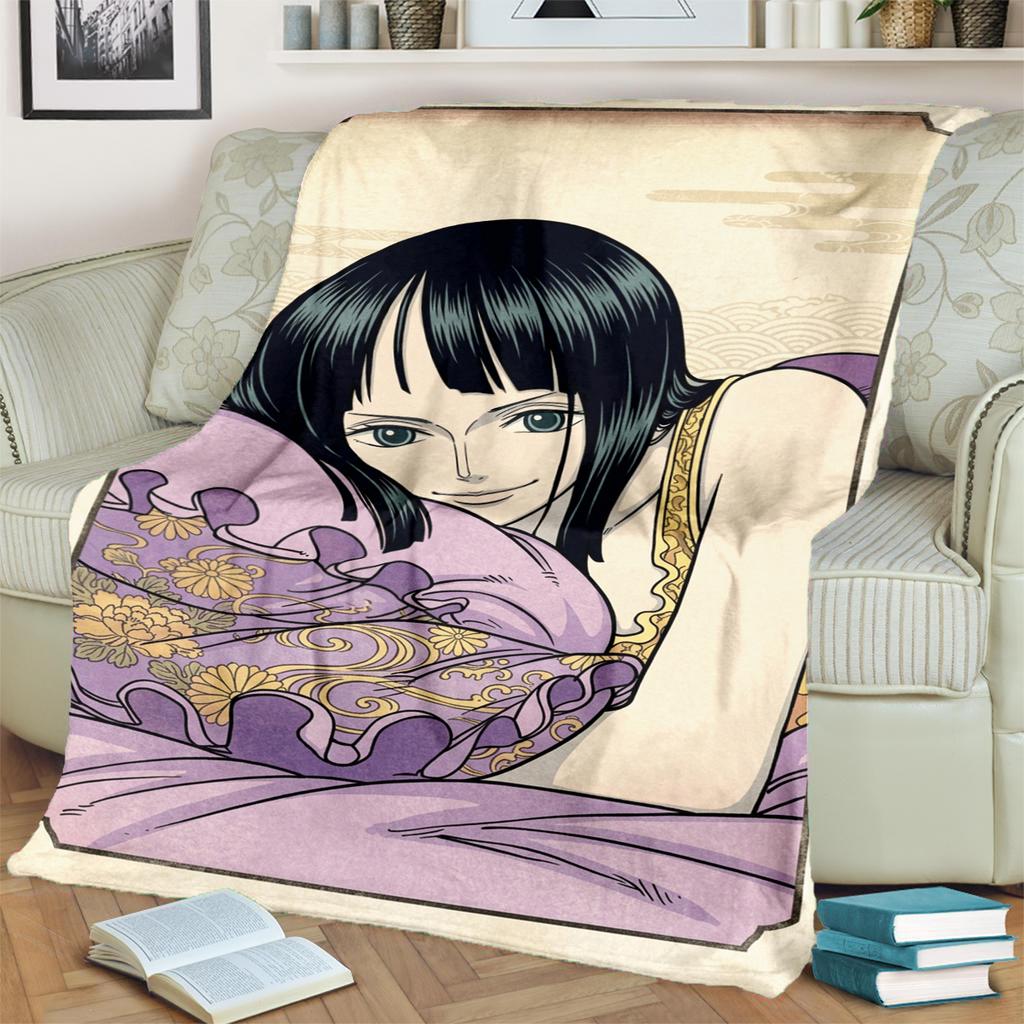 "ONE PIECE" Decor Flannel Blanket Warm for Bedrooms, Sofas, Chairs, Travel and Picnics