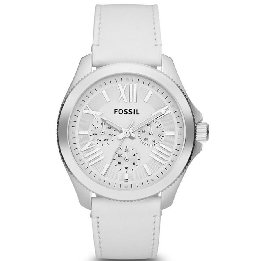 

Fossil Women s Quartz Leather Three-Hand Watch Stainless Steel Case/Scratch-Resistant Glass Mirror AM4484