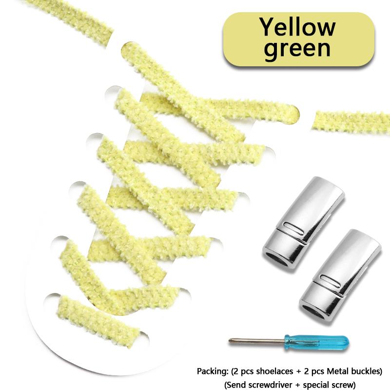 New Plush Elastic Laces Sneakers Magnetic Lock Shoelaces Without ties Kids Adult Flats No Tie Shoe laces for Shoes Accessories