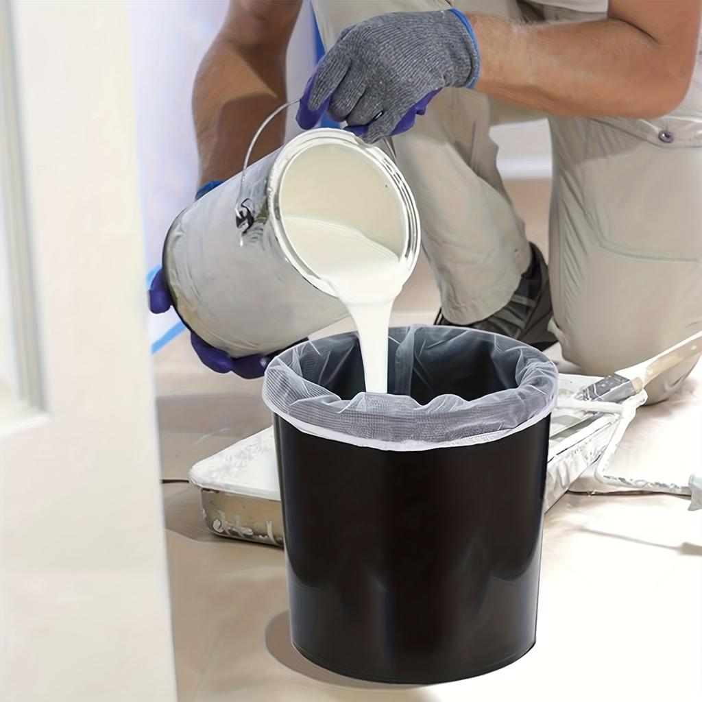 25 Pieces 5 Gallon Elastic Top Paint Strainer Bags White Fine Mesh Bag Paint Filter Bagfor Hydroponics Painting Gardening