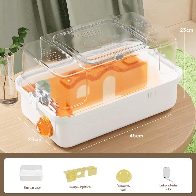 Luxury Acrylic Travel Cage for Baby Golden Hamsters