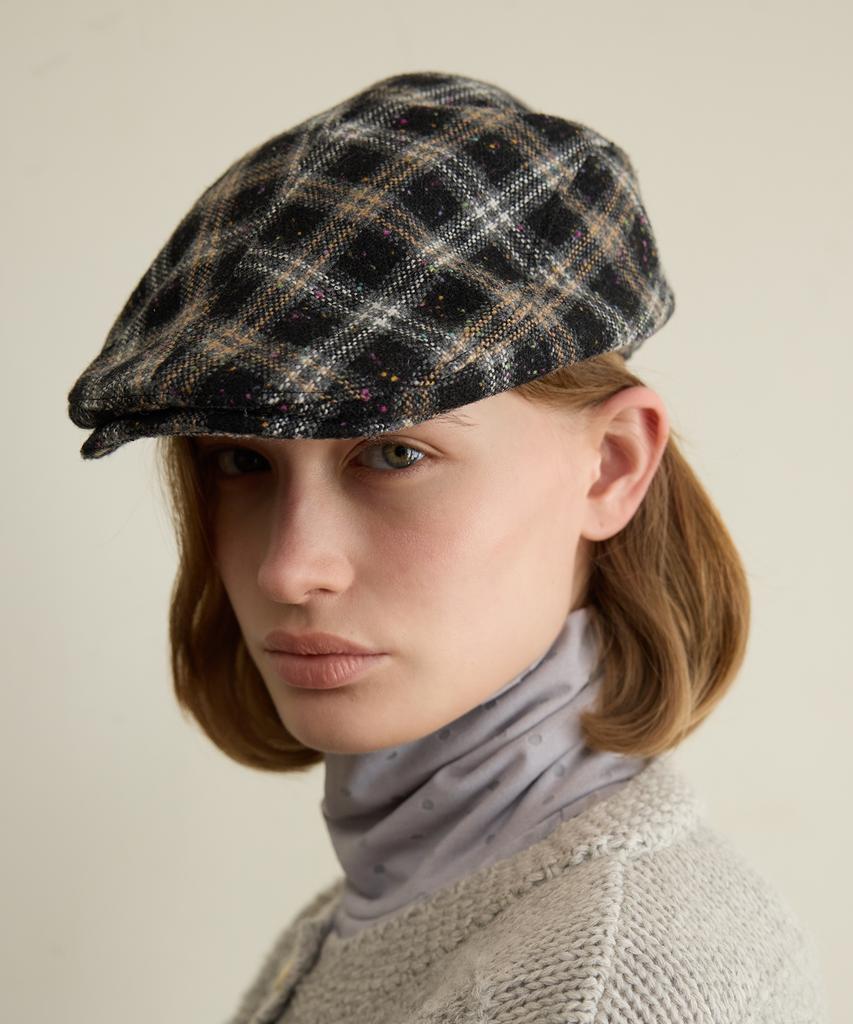 FUNFROMFUN Check Hunting Cap, Black