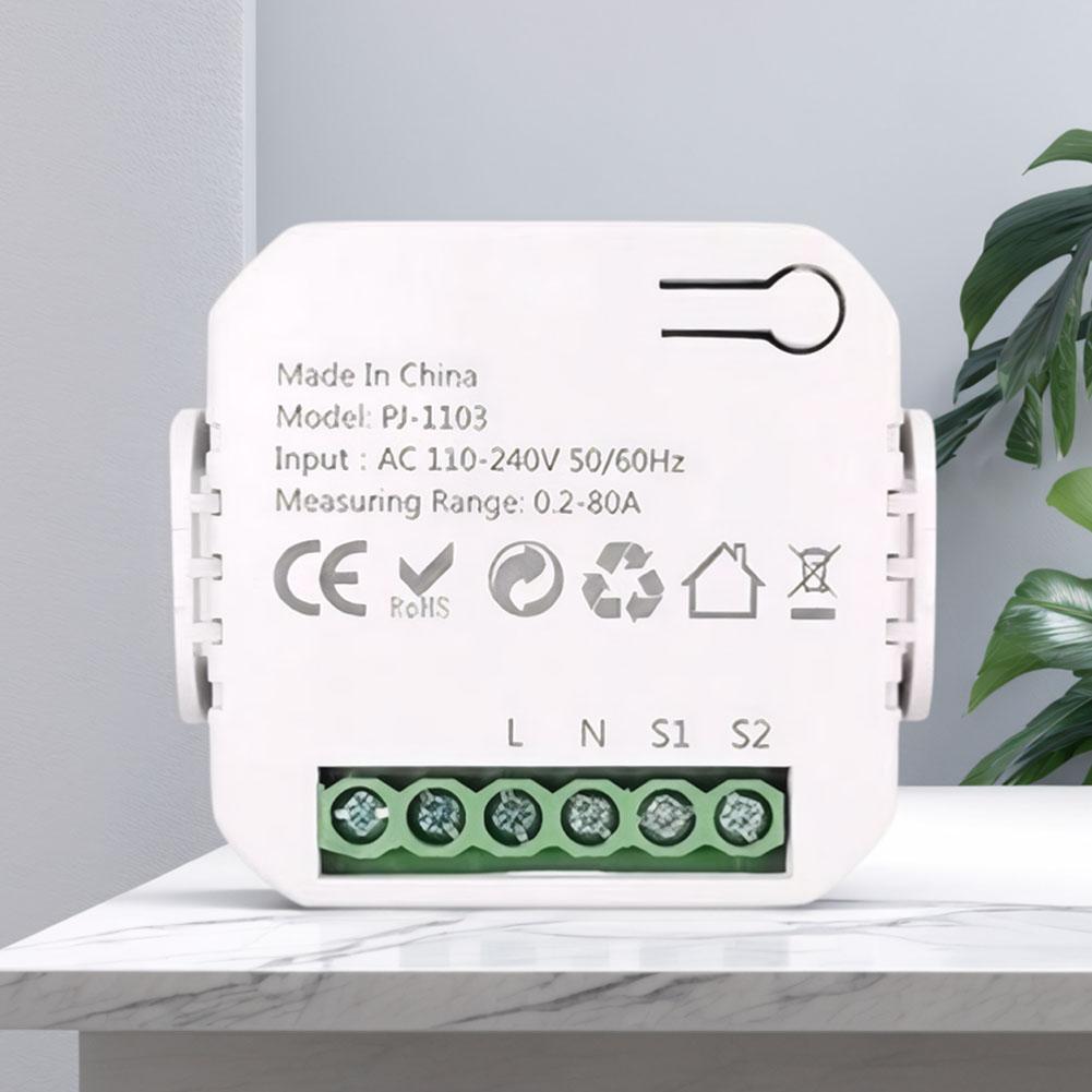 Tuya Smart Life WiFi Digital Energy Meter App Real-time Monitor Power Consumption 100V-240V 50/60Hz 80A with CT Clamp Sensor