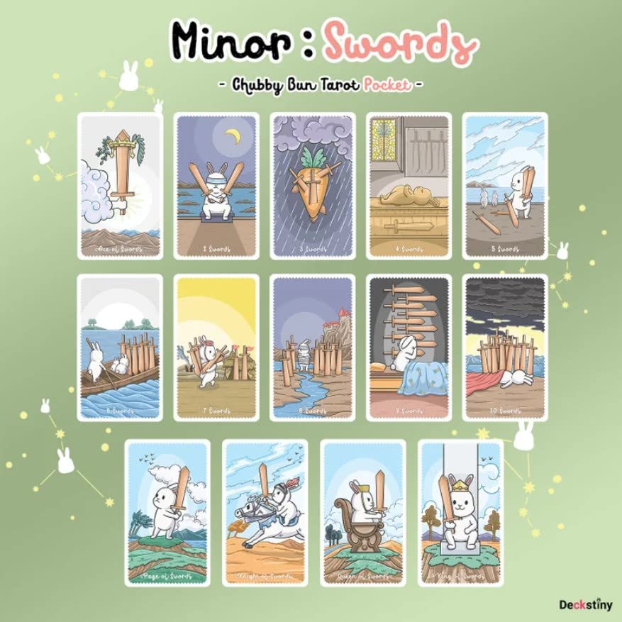 Kancharo Tarot Card Set Bun Tarot Pocket Includes Japanese Tarot Card Instructions Pouch 82-Card [Chubby (Pocket Size)] & (Authentic)