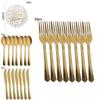 Elegantes Gold gepunktetes Stamping Happy Birthday Party Deko Zubehör Einweggeschirr Set