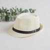 Custom Logo Silk Screen Printed Flax Fedora Hat Unisex Adjustable British Vintage Jazz Cap Beach Travel Sun Hat OEM