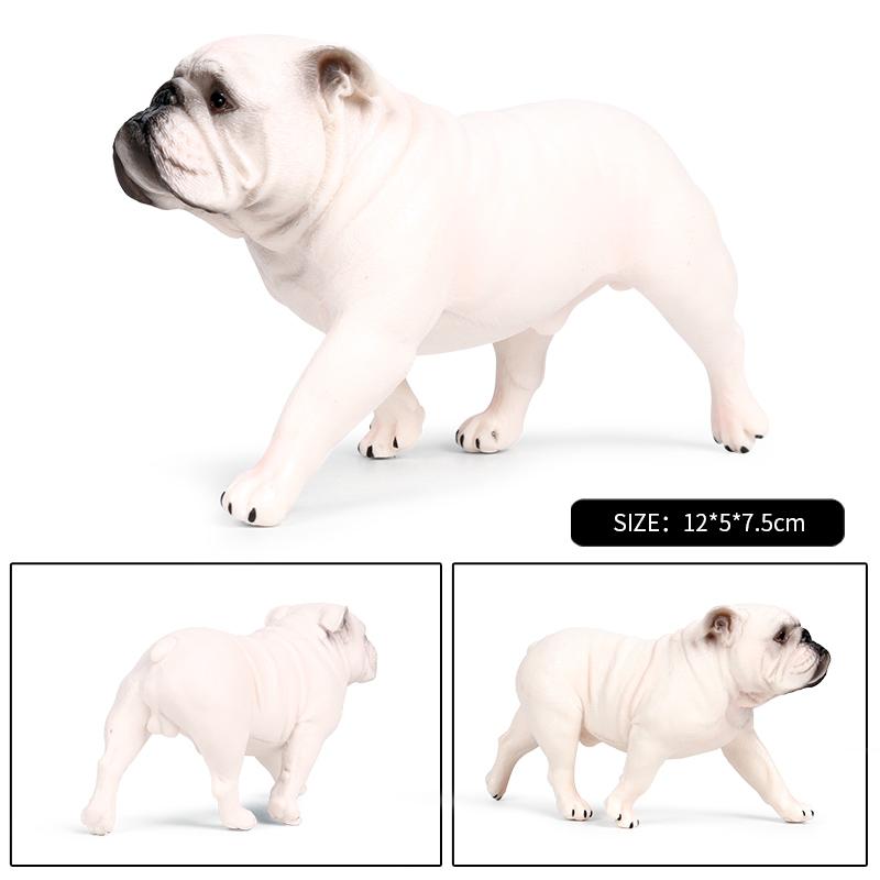 Oenux Lovely French Bulldog Animals Cute Puppy Sleep Lazy Dog Action Figures Model Figurine PVC Home Decoration Education Toy